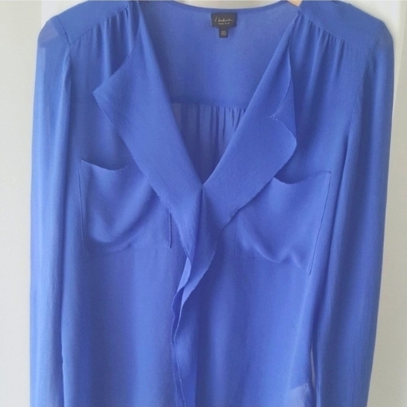 🇨🇦 Aritzia Babaton Blue Finley Blouse - Picture 6 of 16